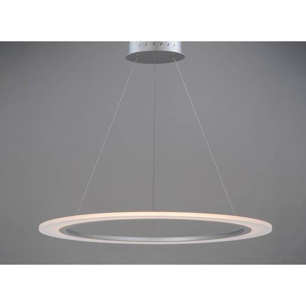 Saturn II LED 1-Light 31.5 Wide Matte Silver Pendant Light